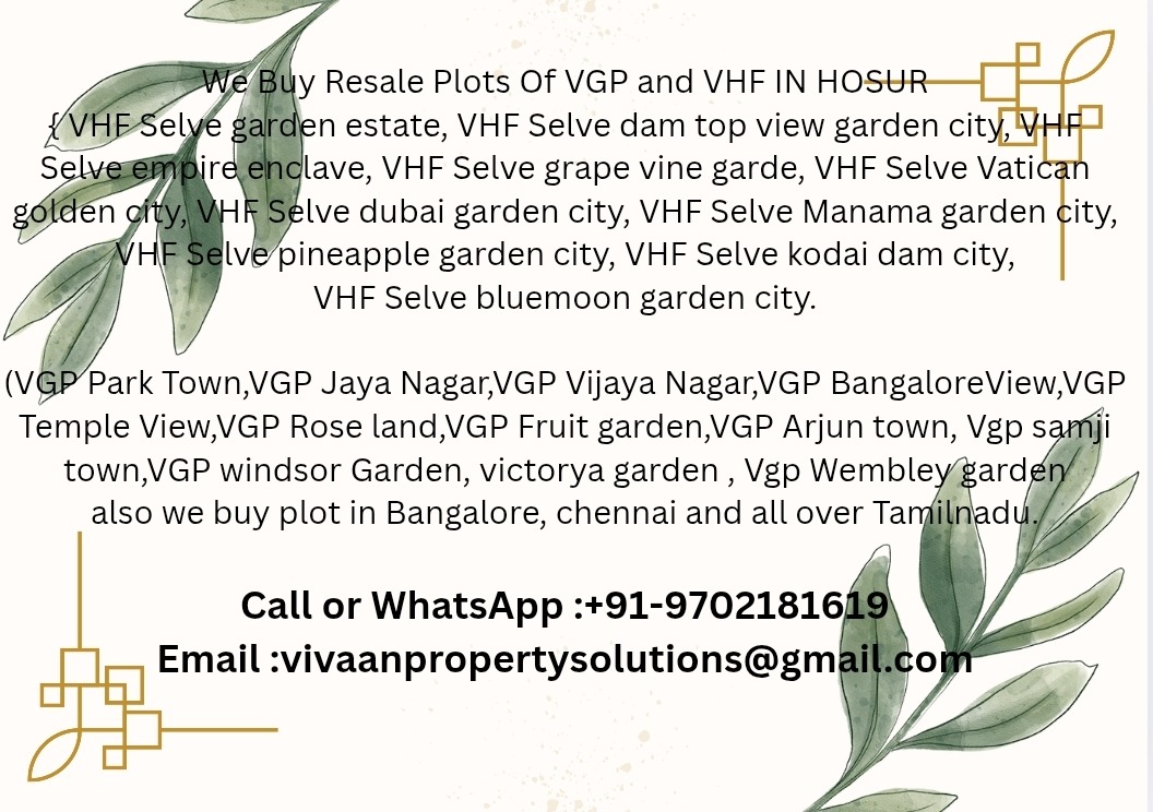 VHF Selve dubai garden Resale plot we buy photo 1