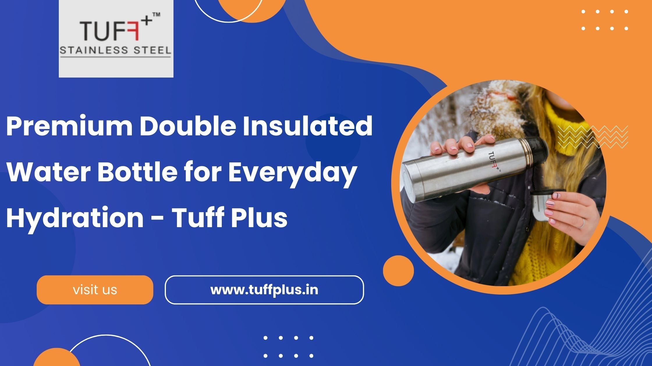 Premium Double Insulated Water Bottle for Everyday Hydration - Tuff Plus photo 1