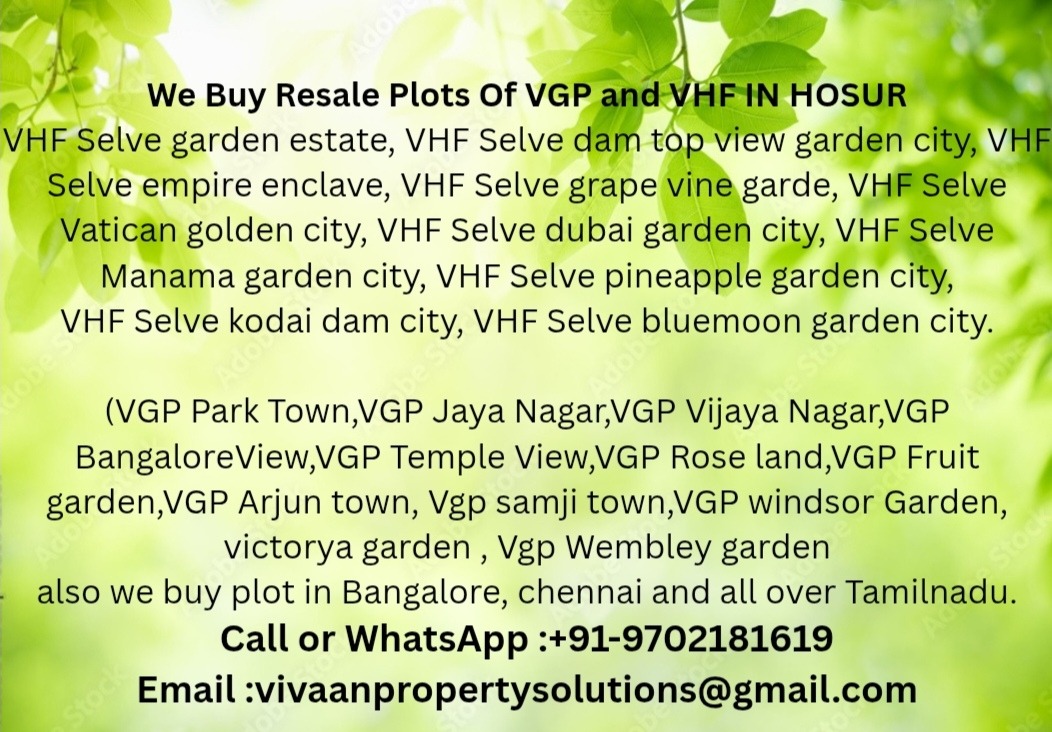 VHF Selve pine apple garden city Resale plot we buy photo 1