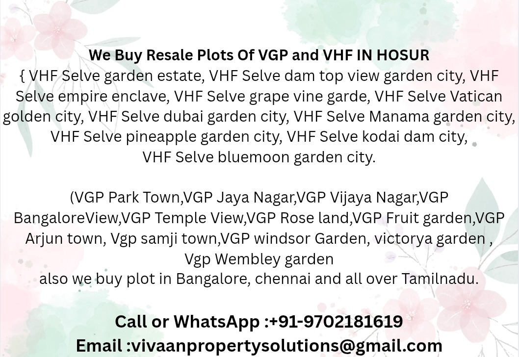 VHF Selve empire enclave Resale plot we buy photo 1