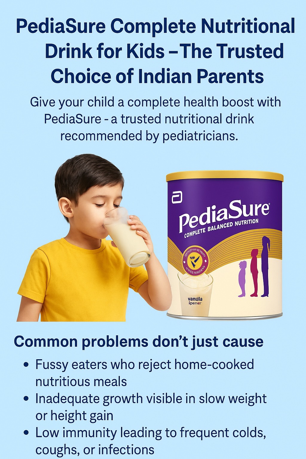 Buy PediaSure Nutrition Drink for Kids – Boost Growth & Immunity Naturally photo 1