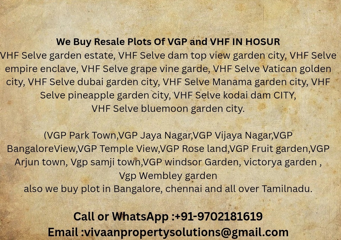 VHF Selve Vatican garden city Resale plot we buy photo 1