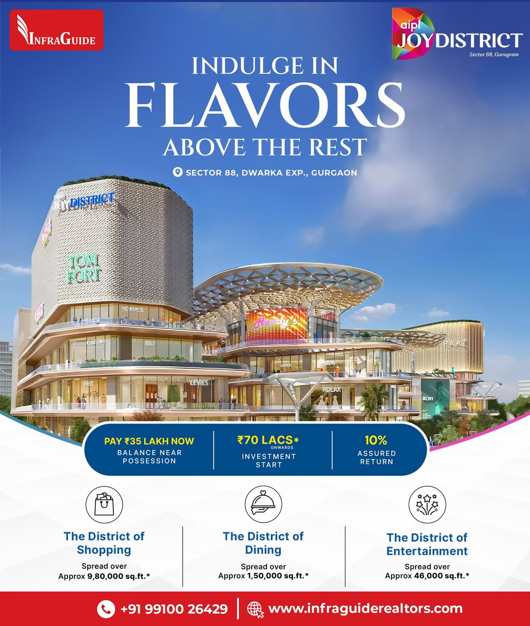 AIPL-JOY DISTRICT- New Commercial Project Sec-88 Gurgaon | 9910026429 photo 1