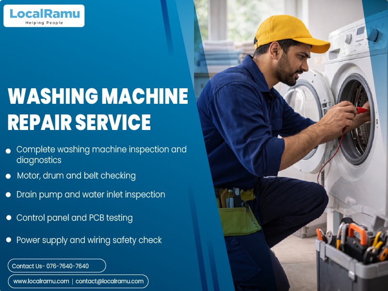 Professional Washing Machine Repair and Service by LocalRamu with Skilled Technicians in Mysuru