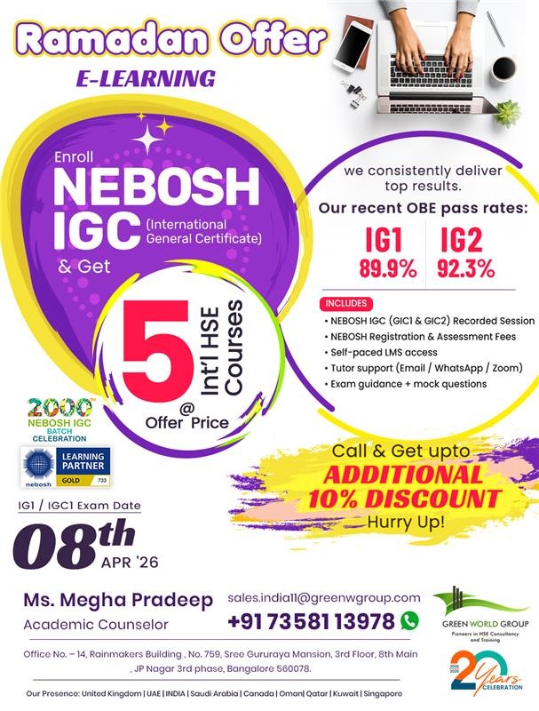 NEBOSH IGC E-Learning Course  in Bangalore photo 1