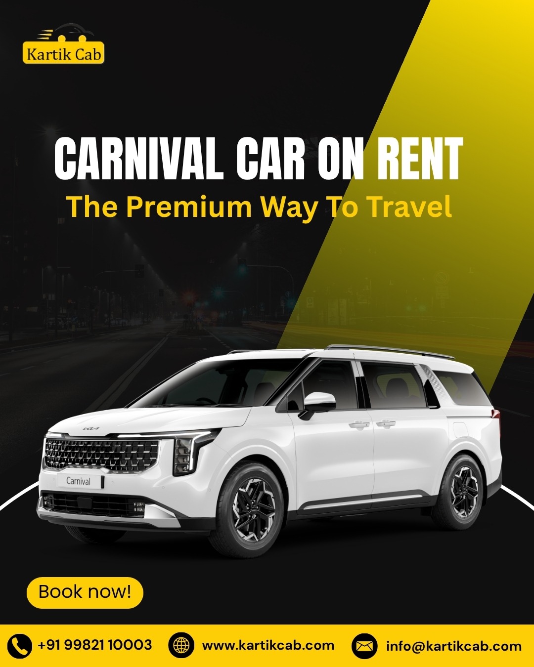 Kia Carnival on Rent in Jaipur | kartik Cab photo 1