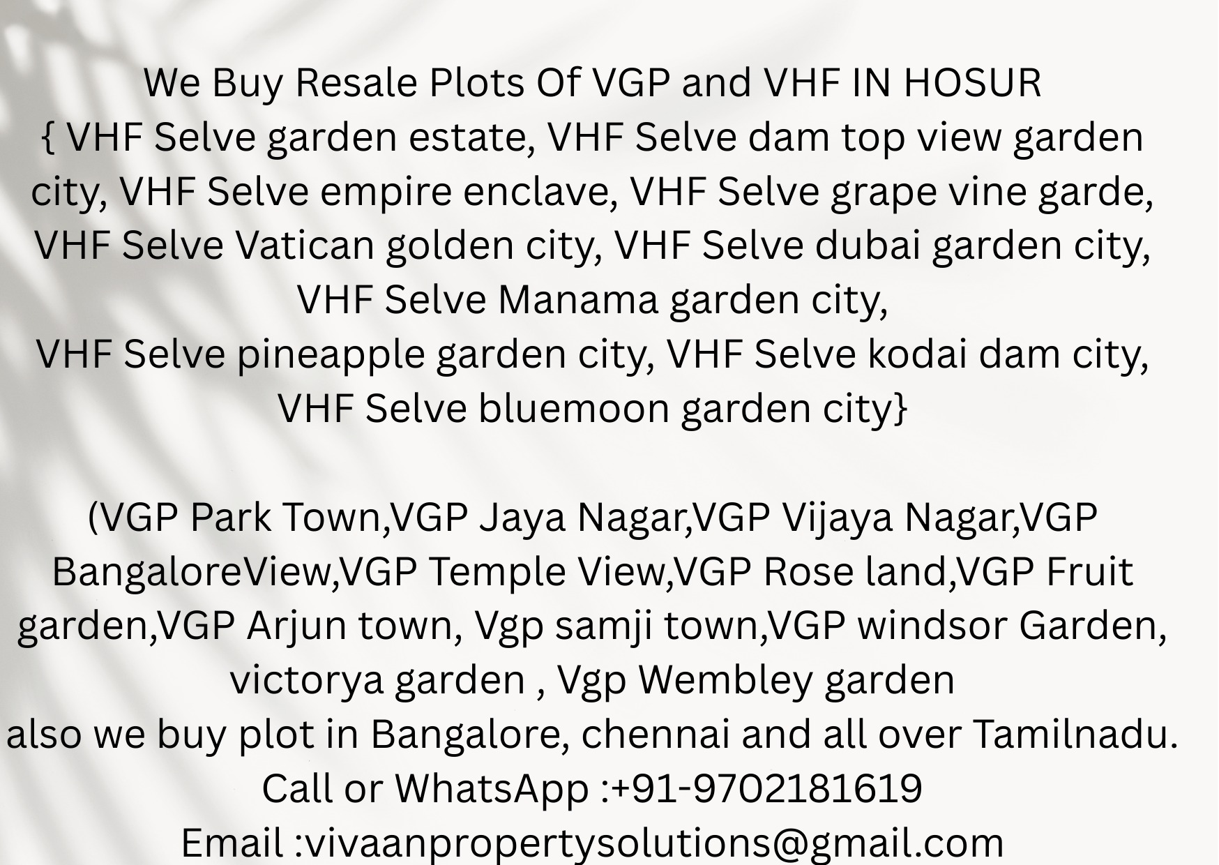 VGP Victoria Garden Resale plot we buy photo 1