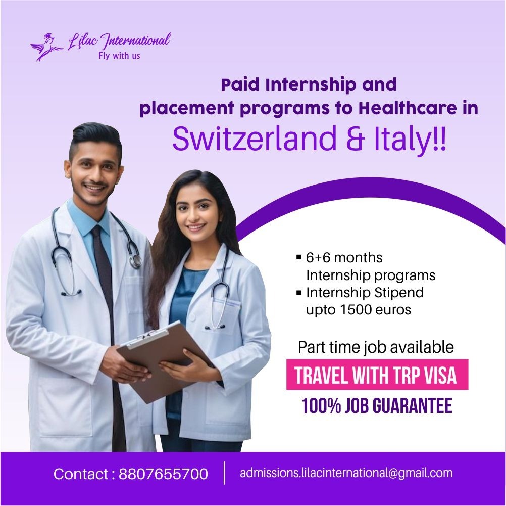 Paid Internship and Placement Programs in Switzerland & Italy!!6 + 6 months Internship Programs. Part time Job Opportunities. 10 photo 1