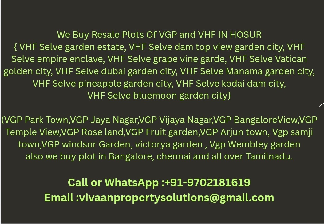 VGP Park Town Resale plot we buy photo 1
