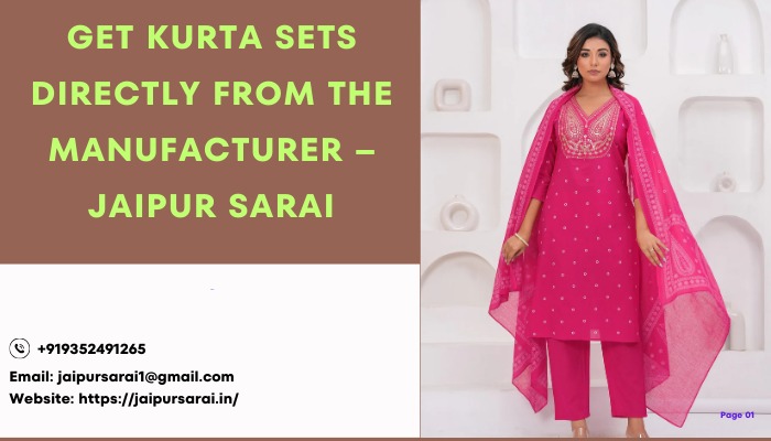 Get Kurta Sets Directly from the Manufacturer – Jaipur Sarai photo 1