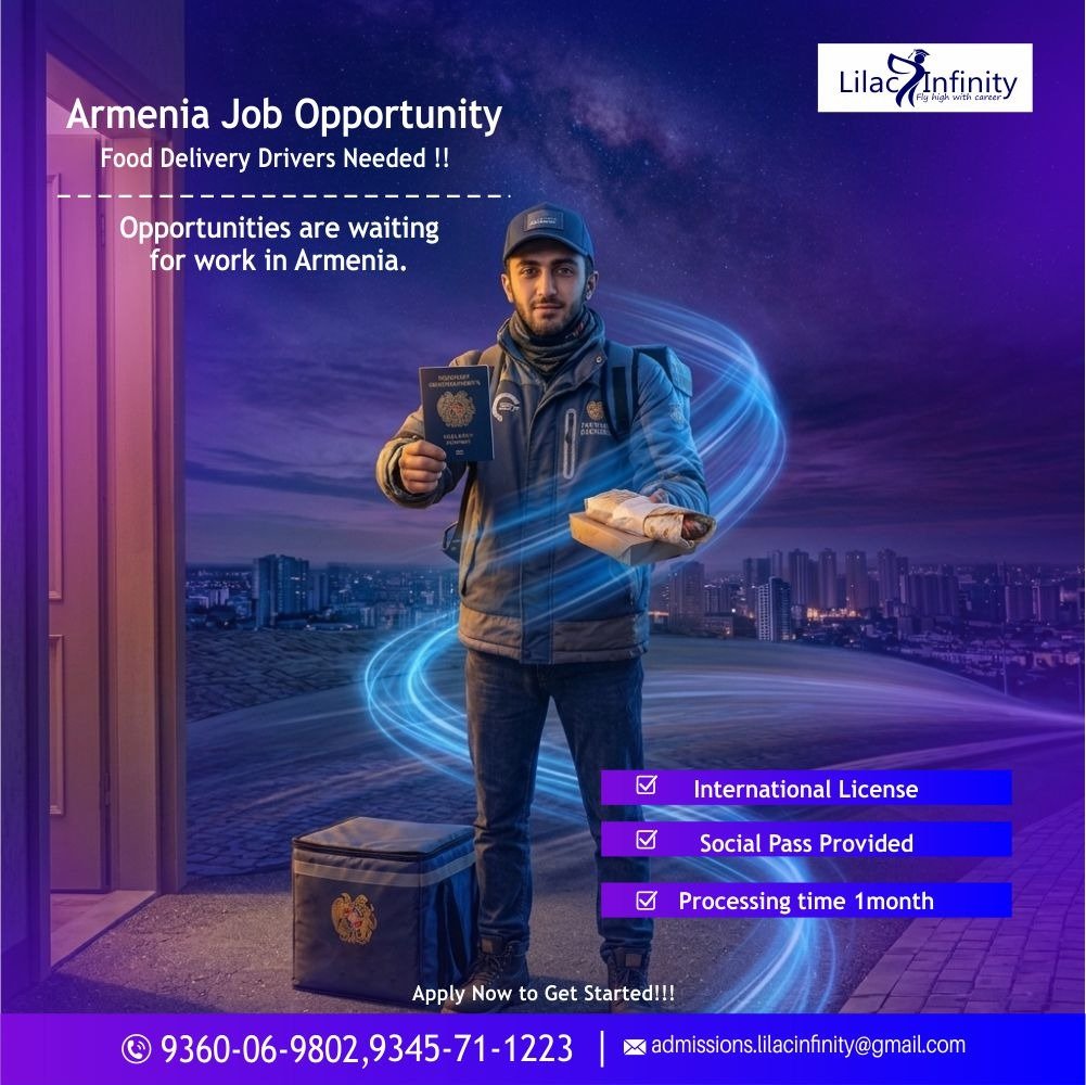 Lilac Infinity Offers Food Delivery Job Opportunities in Armenia photo 1