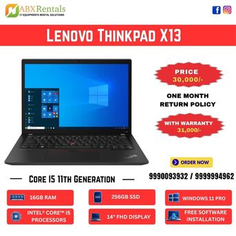 INR 30000,  Lenovo ThinkPad X13 Laptop On Sale In Delhi NCR