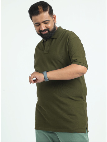 Plus Size Unisex Polo | Regular Fit Cotton T-shirt