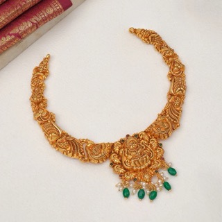 Elegant Silver Temple Jewellery Gold Plated | Padmam photo 1