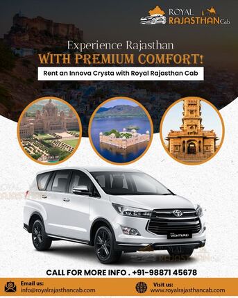 Innova Crysta Rental Jaipur | Book Your Ride Now