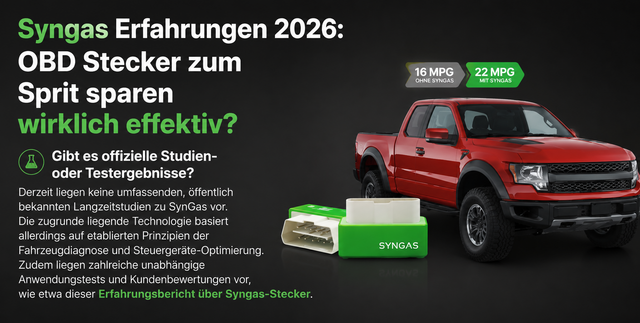 SynGas OBD2 Erfahrungen Bewertungen
Kraftstoffsparer Stecker photo 1