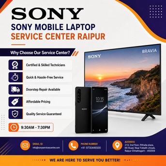 Sony Mobile Laptop Service Center In Raipur – Trusted Repair & Support