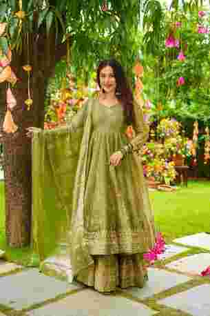 INR 7000,  Buy Idaho Sienna Sage Suit Set Online photo 1