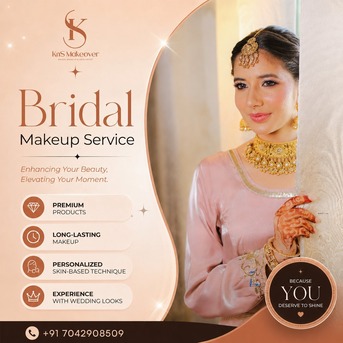 Bridal Makeup & Hairstyling Services | KNS MAKEOVER photo 1
