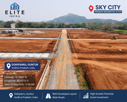 INR 3600000,  1500 Sq. Feet,  Plots For Sale In Dokiparru Guntur Rera Approved Avaialble Limited Only.. photo 1