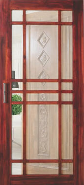 Latest Wooden Jali Door Design in India photo 1