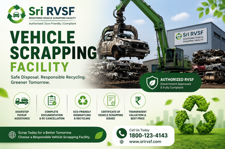 Vehicle Scrapping Facility | Authorized RVSF For Safe Vehicle Disposal photo 1