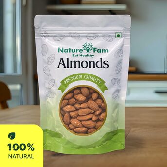 Almond 200 GM Price Online – Premium Fresh Almonds For Healthy Nutrition | Naturefam