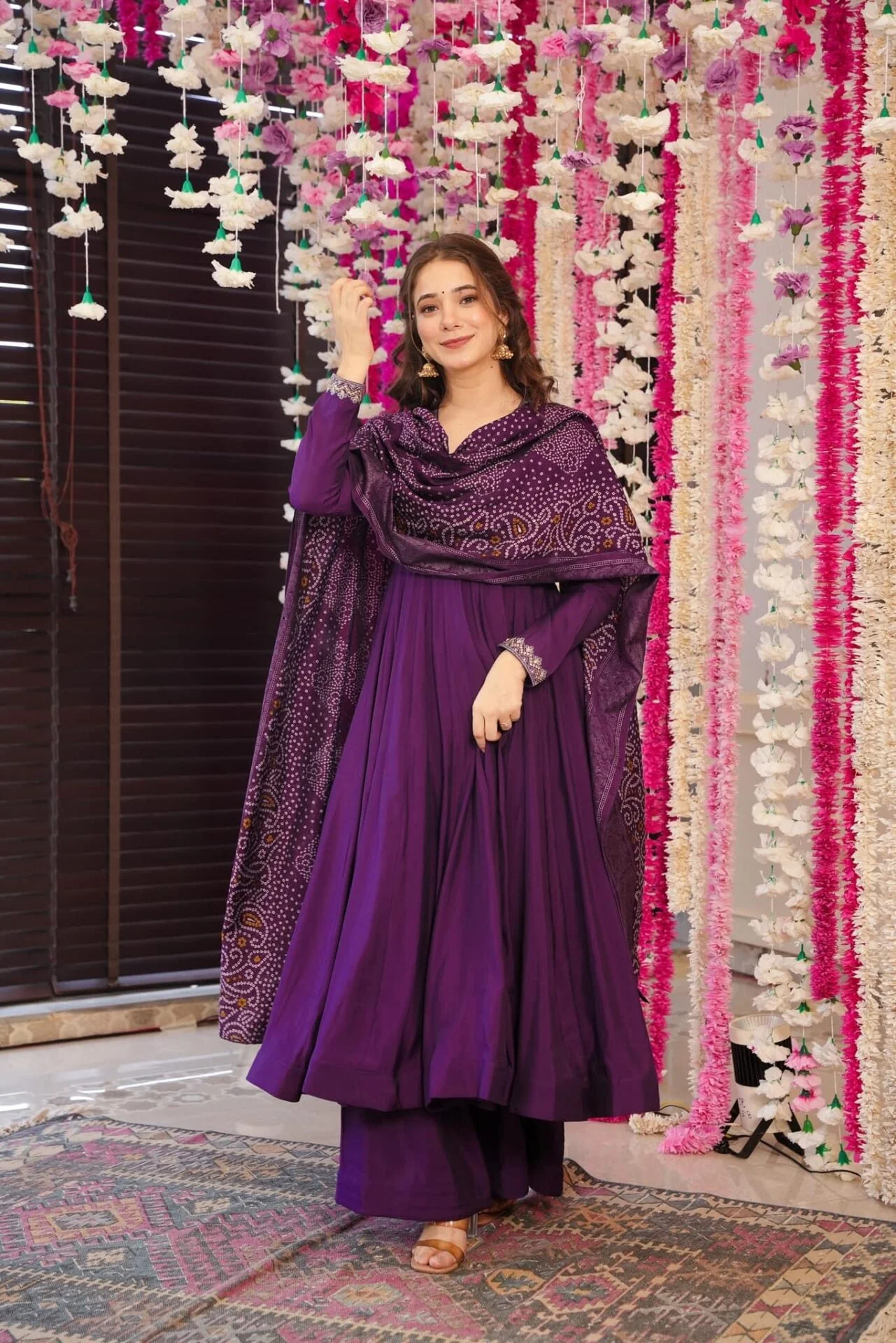 INR 5500,  Buy Idaho Dreamy Purple Muslin Suit Set Online