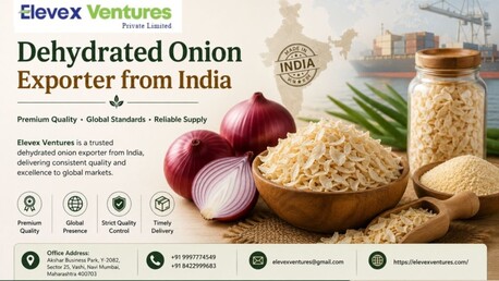 Dehydrated Onion Exporter From India | Elevex Ventures Private Limited