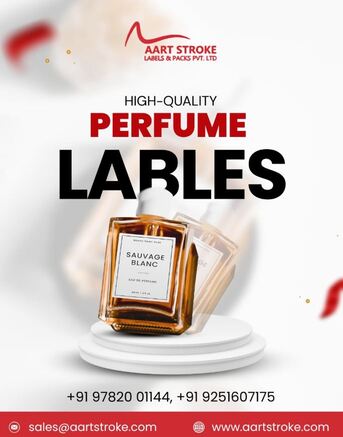 Perfume Bottle Sticker Printing | Aart Stroke