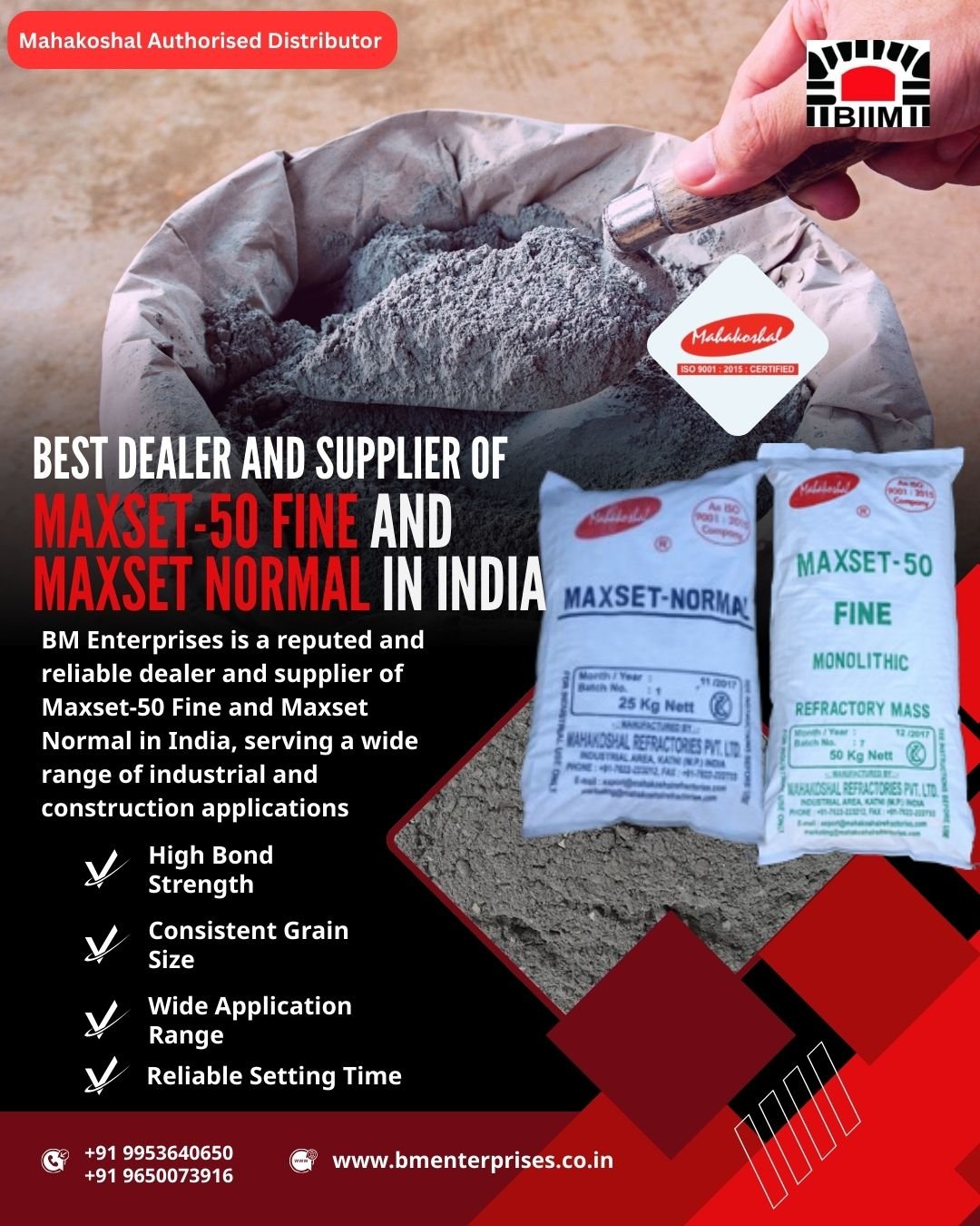 Maxset 50 Fine and Maxset 50 Normal High Temperature Mortar at Best Price photo 1