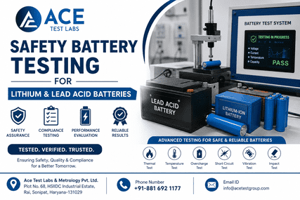 Safety Battery Testing For Lithium & Lead Acid Batteries – ACE Test Labs photo 1