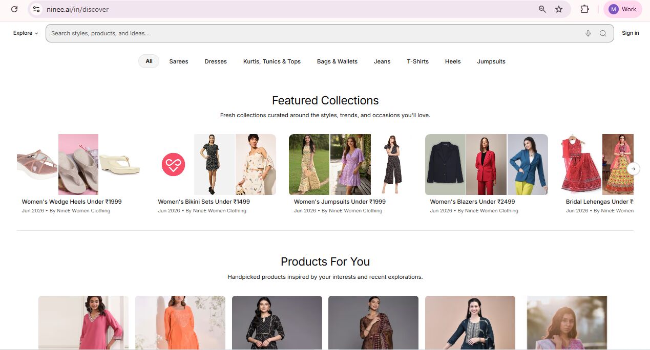 INR 500,  Product Discovery Platform | Discover Smarter With NineE AI