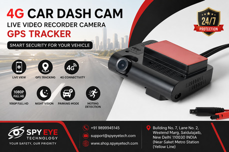 Spy Camera Dealers In New Delhi - 4G Car Dash Cam Live Video Recorder Camera GPS Tracker photo 1
