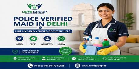 Police Verified Maid In Delhi – Trusted & Safe Domestic Help | Urmi Group