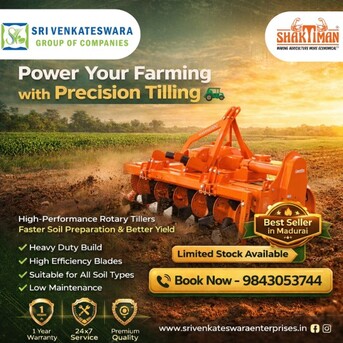 Authorized Shaktiman Rotary Tiller Dealer In Madurai  Built For Maximum Productivity photo 1