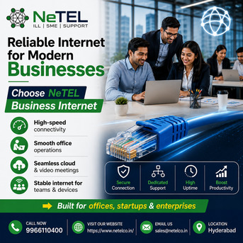 🚀 Power Your Business With NeTEL – Corporate Internet Provider Hyderabad!