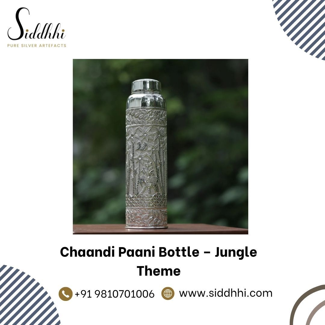 INR 162,  Buy Chaandi Paani Bottle – Jungle Theme By Siddhhi Arts photo 1