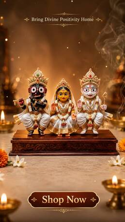 INR 3999,  Premium Jagannath Subhadra Balabhadra Idol Set | Shri Prasadam