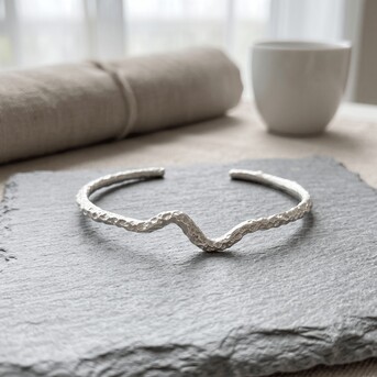 INR 13800,  Buy Now Artisan Crafted Silver Cuff Bracelet Online photo 1