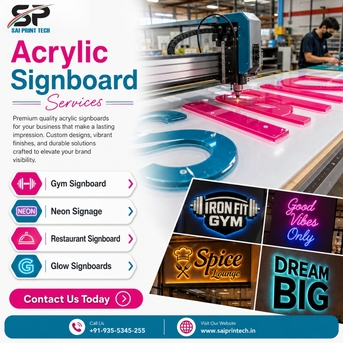 Acrylic LED Sign Board Near Me – Premium Signage Solutions