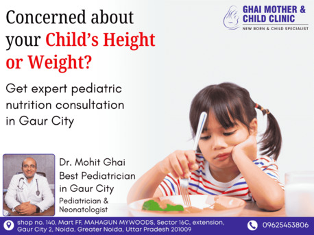 Concerned About Your Child's Height Or Weight? Best Pediatrician In Gaur City