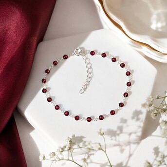 INR 3000,  Buy Now Handmade Garnet Bracelets Online