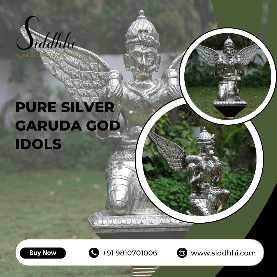 INR 120,  Buy Pure Silver Garuda God Idols At Best Price photo 1