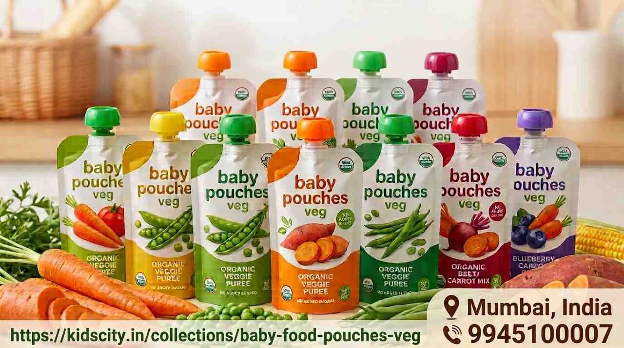 INR 350,  Wholesome Veggie Power: Easy & Nutritious Baby Food Pouches