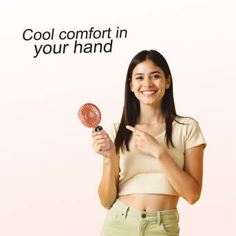 INR 637,  Buy Ozomax Mini Hand Fan For Powerful Cooling Anytime, Anywhere