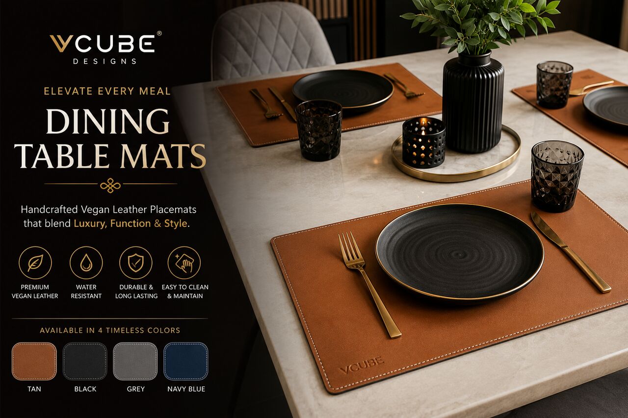 INR 1999,  Luxury Dining Table Mat Set Collection | V-CUBE Designs