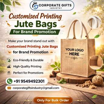 Custom Printed Jute Bags In Indore For Branding – Bulk Order Acceptable photo 1