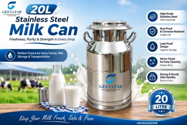 20 Liters Stainless Steel Milk Can