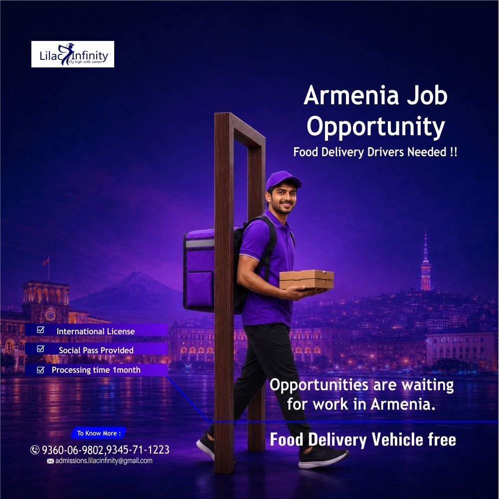 Lilac Infinity Offers Food Delivery Job Opportunities in Armenia